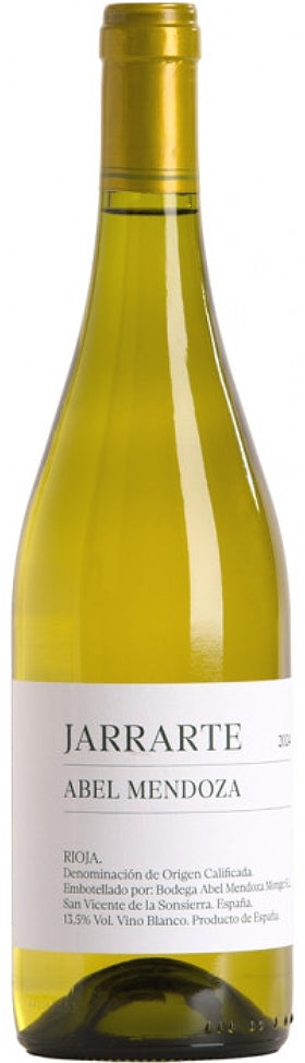 botella de vino blanco jarrarte de abel mendoza rioja españa
